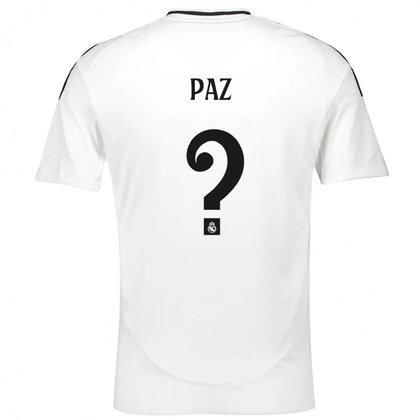 Danxen Donna Maglia Nico Paz #0 Bianco Kit Gara Home 2024/25 Maglietta