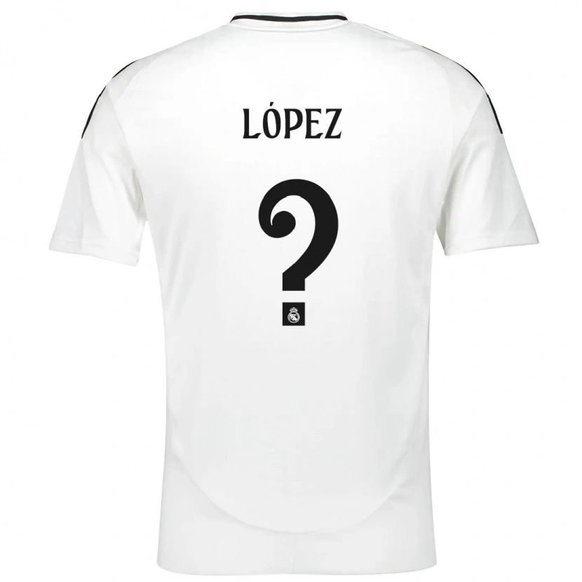 Danxen Donna Maglia Noel López #0 Bianco Kit Gara Home 2024/25 Maglietta