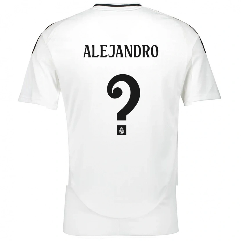 Danxen Donna Maglia Alejandro Hernández #0 Bianco Kit Gara Home 2024/25 Maglietta
