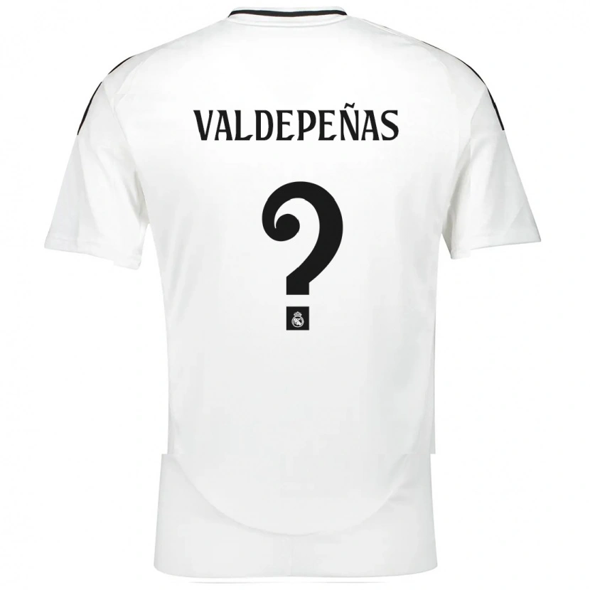 Danxen Donna Maglia Víctor Valdepeñas #0 Bianco Kit Gara Home 2024/25 Maglietta