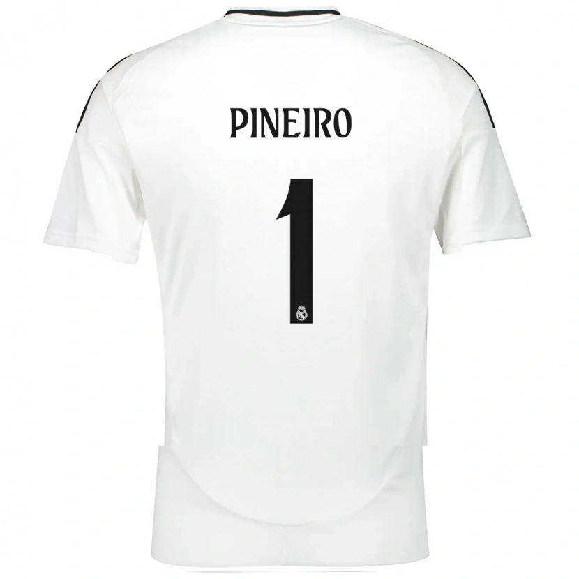 Danxen Donna Maglia Diego Piñeiro #1 Bianco Kit Gara Home 2024/25 Maglietta