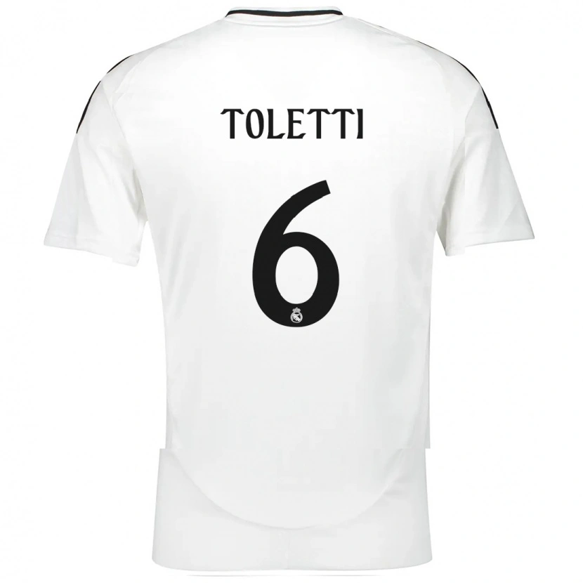 Danxen Donna Maglia Sandie Toletti #6 Bianco Kit Gara Home 2024/25 Maglietta