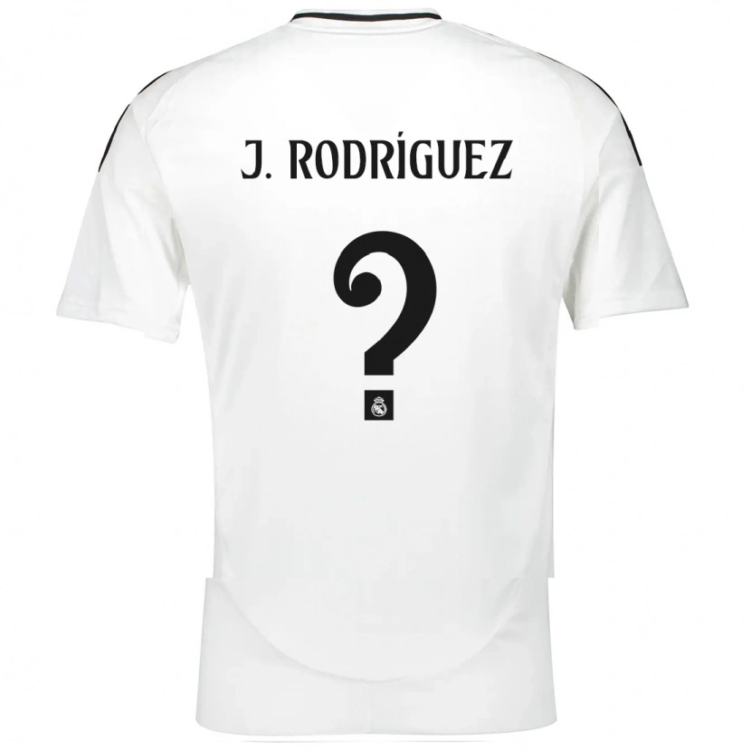 Danxen Donna Maglia Juan Rodríguez #0 Bianco Kit Gara Home 2024/25 Maglietta