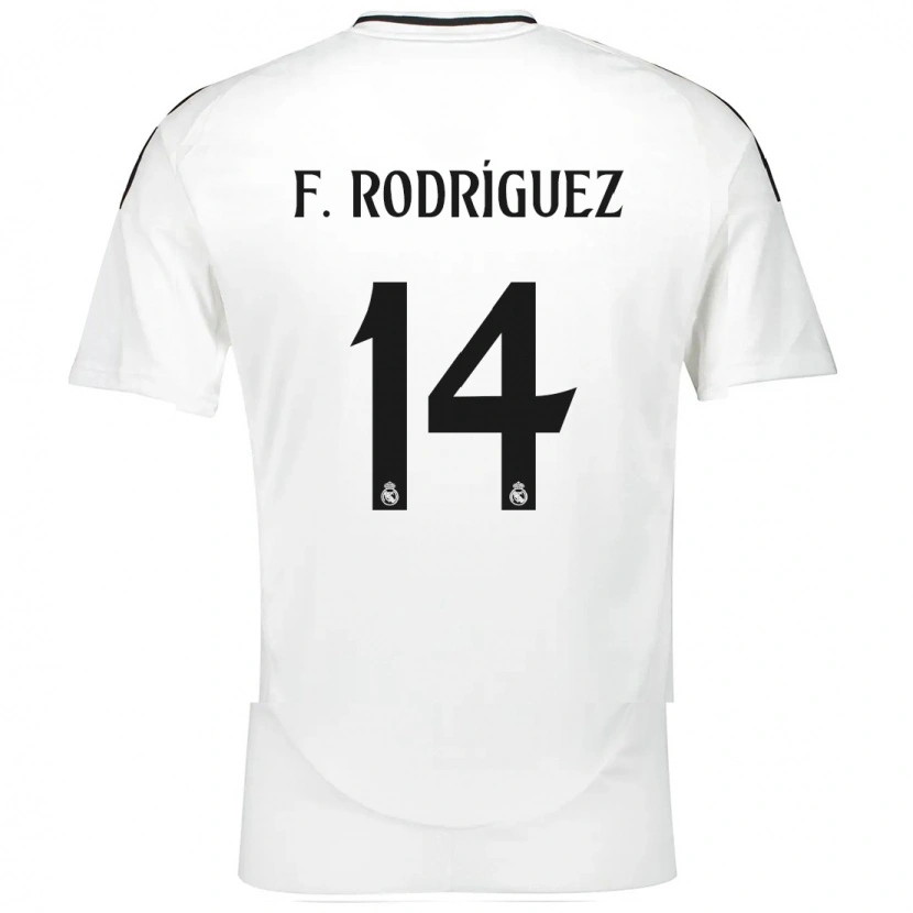 Danxen Donna Maglia Fer Rodríguez #14 Bianco Kit Gara Home 2024/25 Maglietta