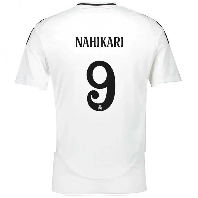 Danxen Donna Maglia Nahikari Garcia #9 Bianco Kit Gara Home 2024/25 Maglietta
