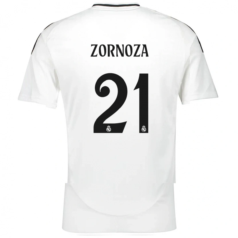 Danxen Donna Maglia Claudia Zornoza #21 Bianco Kit Gara Home 2024/25 Maglietta