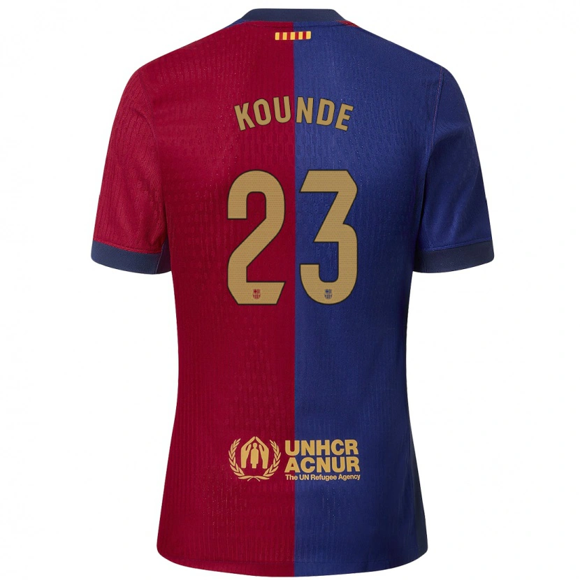 Danxen Donna Maglia Jules Koundé #23 Blu Rosso Kit Gara Home 2024/25 Maglietta
