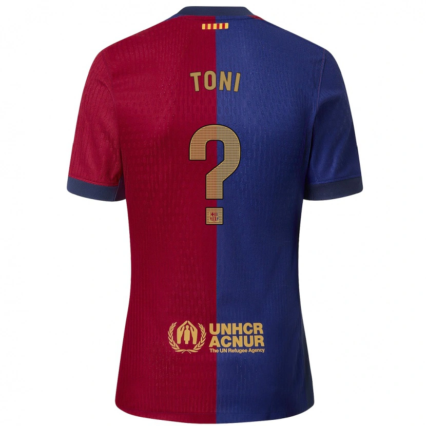 Danxen Donna Maglia Toni Fernández #0 Blu Rosso Kit Gara Home 2024/25 Maglietta