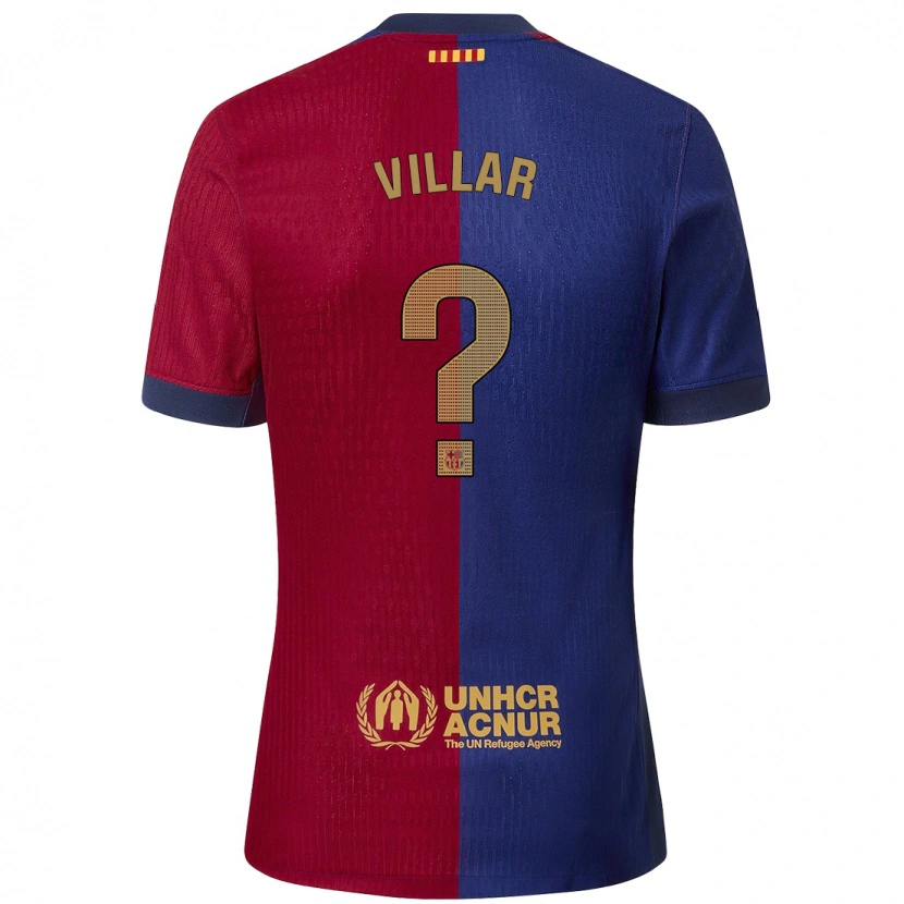 Danxen Donna Maglia Pedro Villar #0 Blu Rosso Kit Gara Home 2024/25 Maglietta