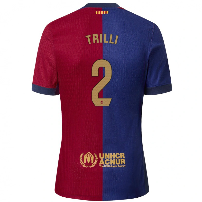 Danxen Donna Maglia Trilli #2 Blu Rosso Kit Gara Home 2024/25 Maglietta