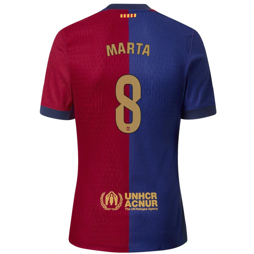 Danxen Donna Maglia Marta Torrejon #8 Blu Rosso Kit Gara Home 2024/25 Maglietta