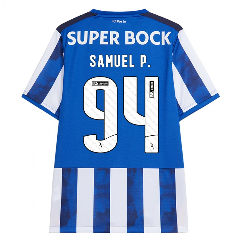 Danxen Donna Maglia Samuel Portugal #94 Blu Bianco Kit Gara Home 2024/25 Maglietta