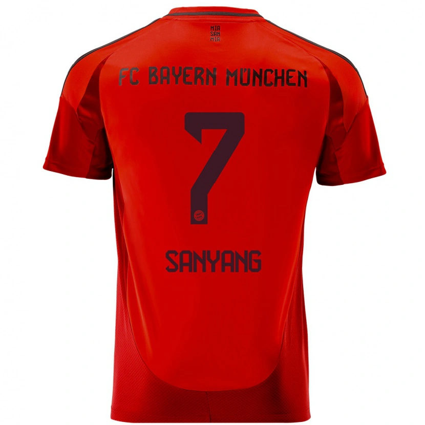 Danxen Donna Maglia Mamin Sanyang #7 Rosso Kit Gara Home 2024/25 Maglietta