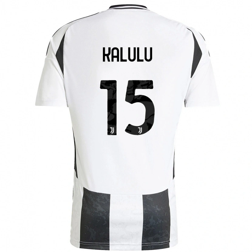Danxen Donna Maglia Pierre Kalulu #15 Bianco Nero Kit Gara Home 2024/25 Maglietta