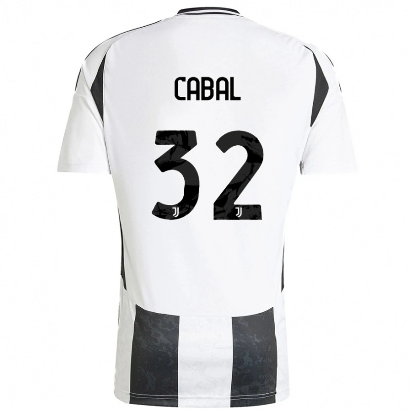 Danxen Donna Maglia Juan Cabal #32 Bianco Nero Kit Gara Home 2024/25 Maglietta