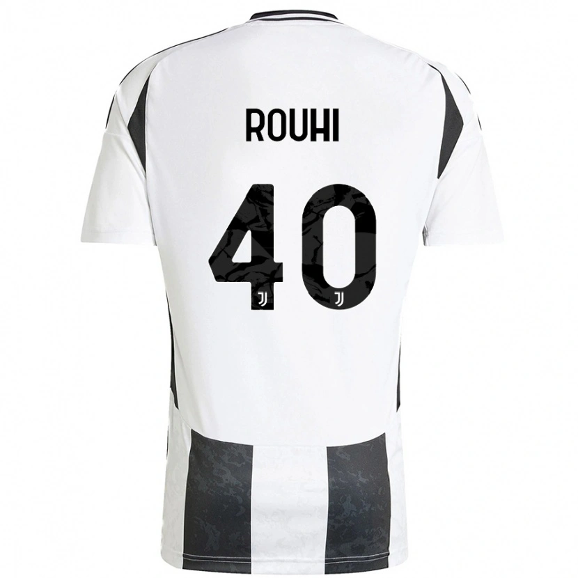 Danxen Donna Maglia Jonas Rouhi #40 Bianco Nero Kit Gara Home 2024/25 Maglietta