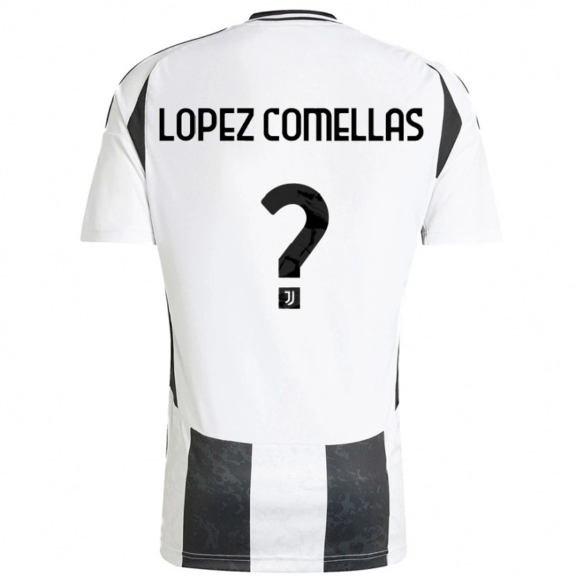 Danxen Donna Maglia Ivan Lopez Comellas #0 Bianco Nero Kit Gara Home 2024/25 Maglietta