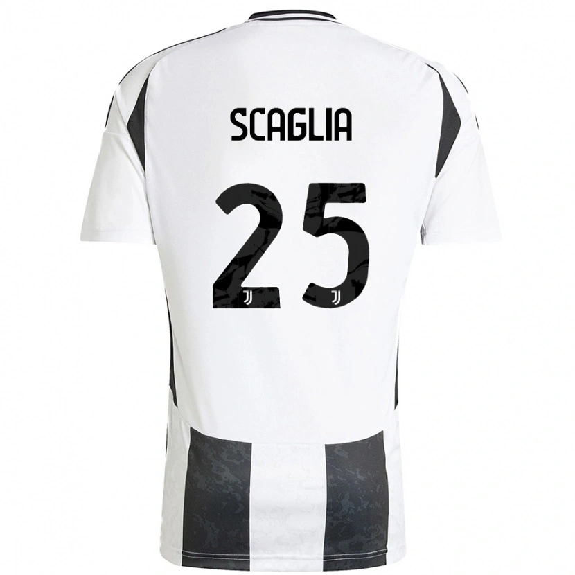 Danxen Donna Maglia Simone Scaglia #25 Bianco Nero Kit Gara Home 2024/25 Maglietta