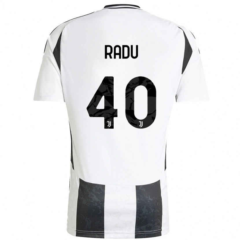 Danxen Donna Maglia Riccardo Radu #40 Bianco Nero Kit Gara Home 2024/25 Maglietta