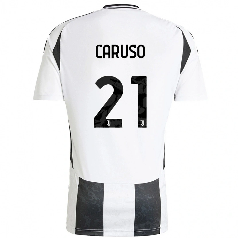 Danxen Donna Maglia Arianna Caruso #21 Bianco Nero Kit Gara Home 2024/25 Maglietta