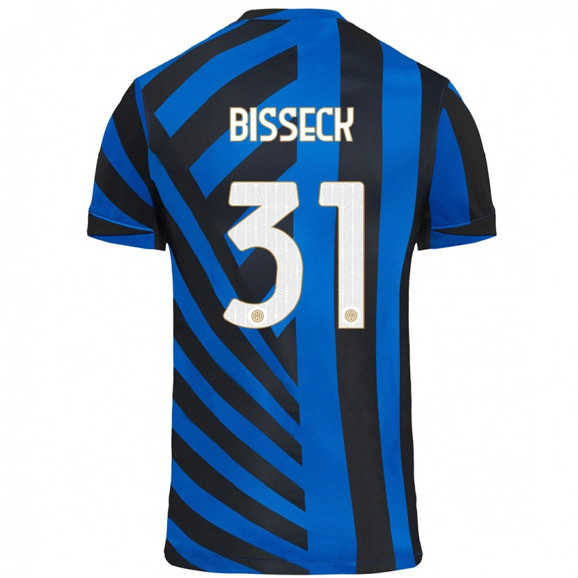 Danxen Donna Maglia Yann Bisseck #31 Blu Nero Kit Gara Home 2024/25 Maglietta