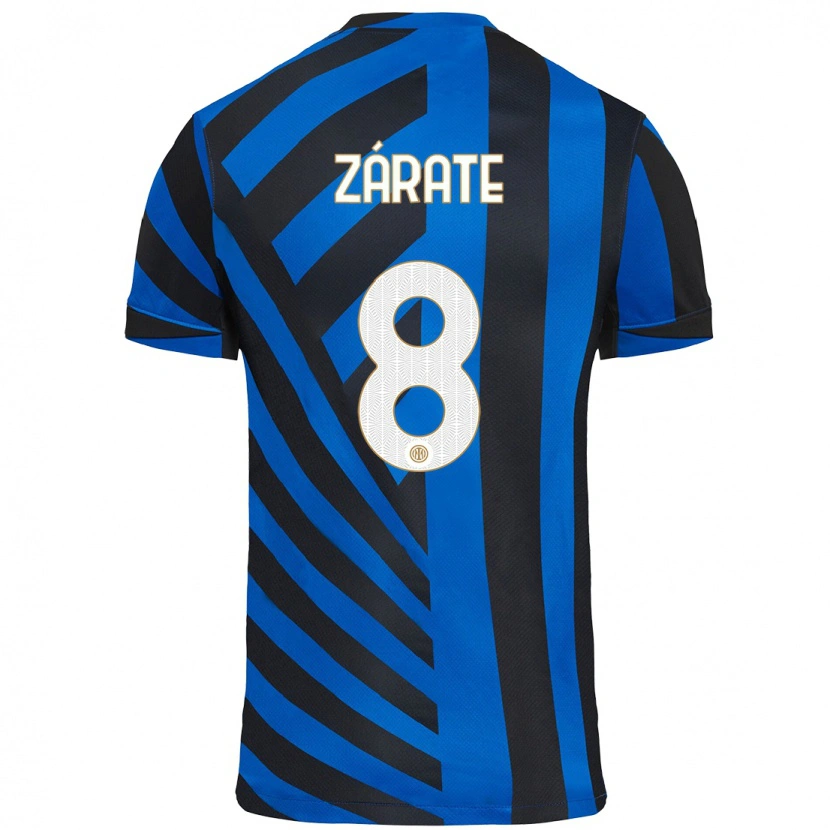 Danxen Donna Maglia Dilan Zárate #8 Blu Nero Kit Gara Home 2024/25 Maglietta