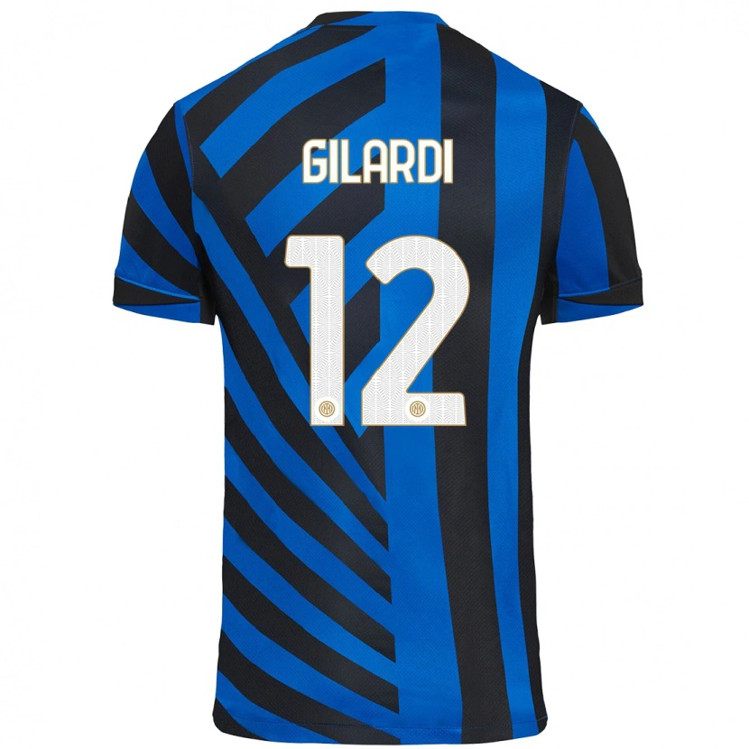 Danxen Donna Maglia Astrid Gilardi #12 Blu Nero Kit Gara Home 2024/25 Maglietta