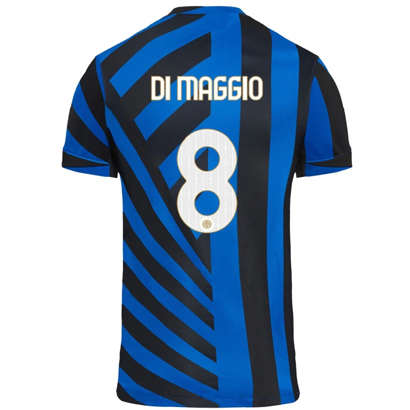 Danxen Donna Maglia Luca Di Maggio #8 Blu Nero Kit Gara Home 2024/25 Maglietta