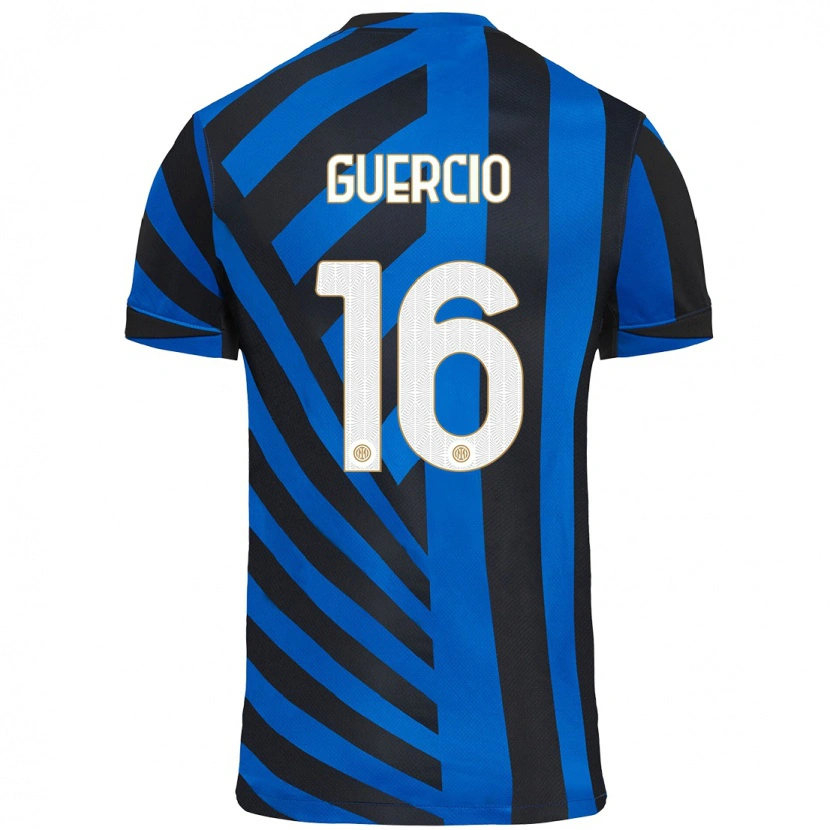 Danxen Donna Maglia Tommaso Guercio #16 Blu Nero Kit Gara Home 2024/25 Maglietta