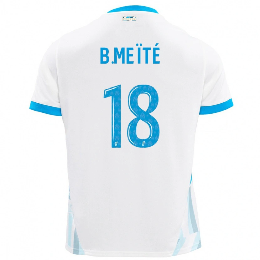 Danxen Donna Maglia Bamo Meïté #18 Bianco Azzurro Kit Gara Home 2024/25 Maglietta