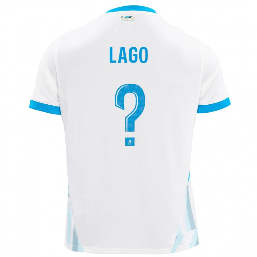 Danxen Donna Maglia Ange Lago #0 Bianco Azzurro Kit Gara Home 2024/25 Maglietta