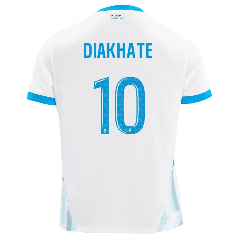 Danxen Donna Maglia Ndeye Awa Diakhaté #10 Bianco Azzurro Kit Gara Home 2024/25 Maglietta