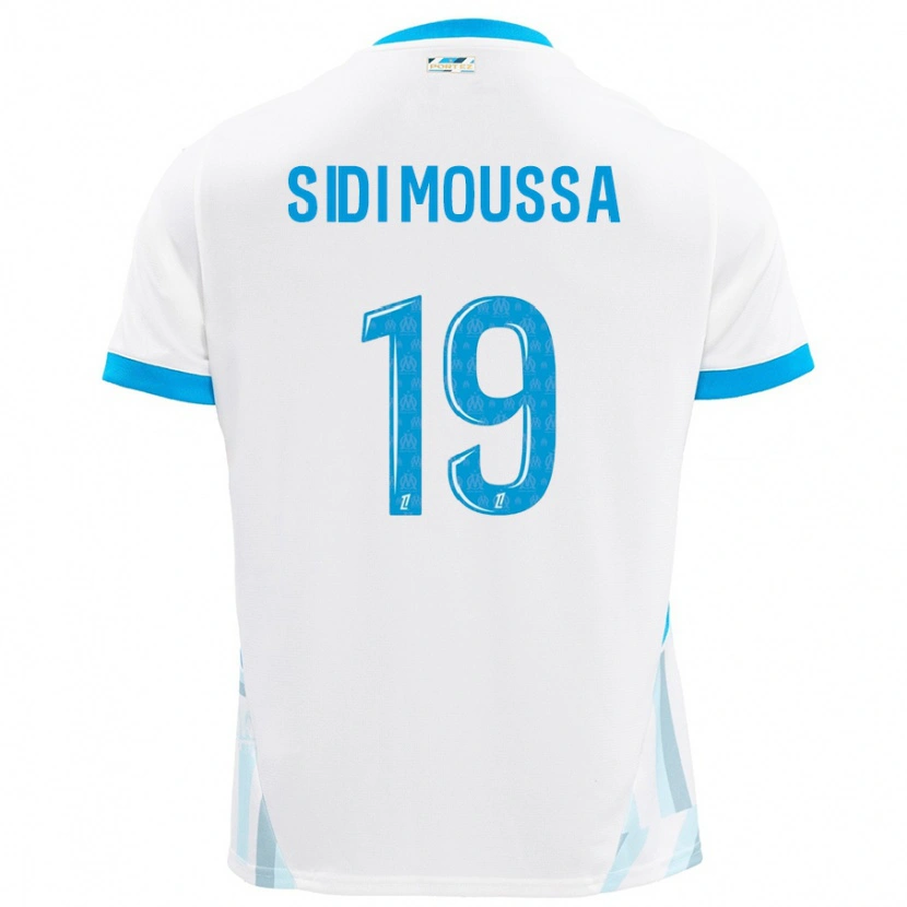 Danxen Donna Maglia Salima Sidi Moussa #19 Bianco Azzurro Kit Gara Home 2024/25 Maglietta