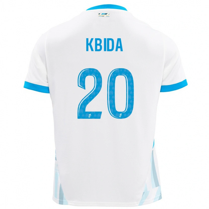 Danxen Donna Maglia Inès Kbida #20 Bianco Azzurro Kit Gara Home 2024/25 Maglietta