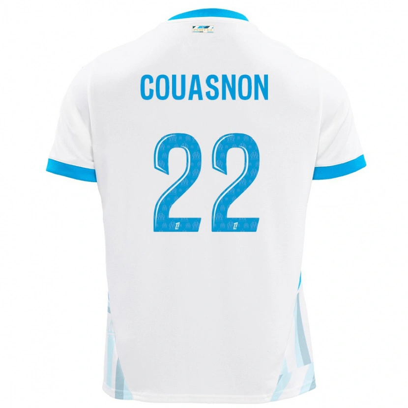 Danxen Donna Maglia Roxane Couasnon #22 Bianco Azzurro Kit Gara Home 2024/25 Maglietta