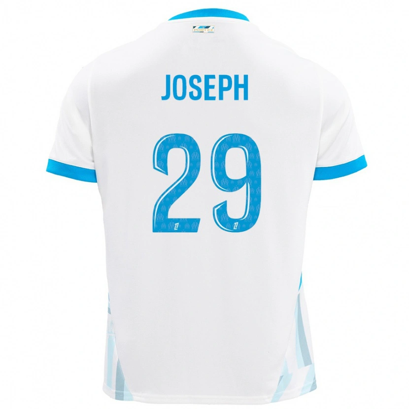 Danxen Donna Maglia Darlina Joseph #29 Bianco Azzurro Kit Gara Home 2024/25 Maglietta