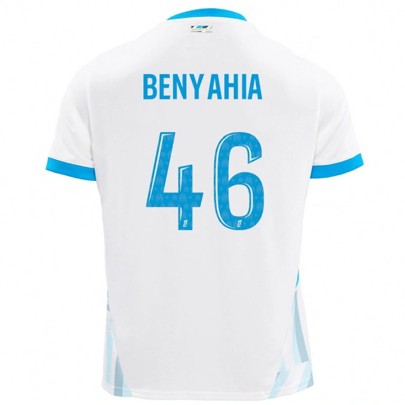 Danxen Donna Maglia Aylan Benyahia-Tani #46 Bianco Azzurro Kit Gara Home 2024/25 Maglietta