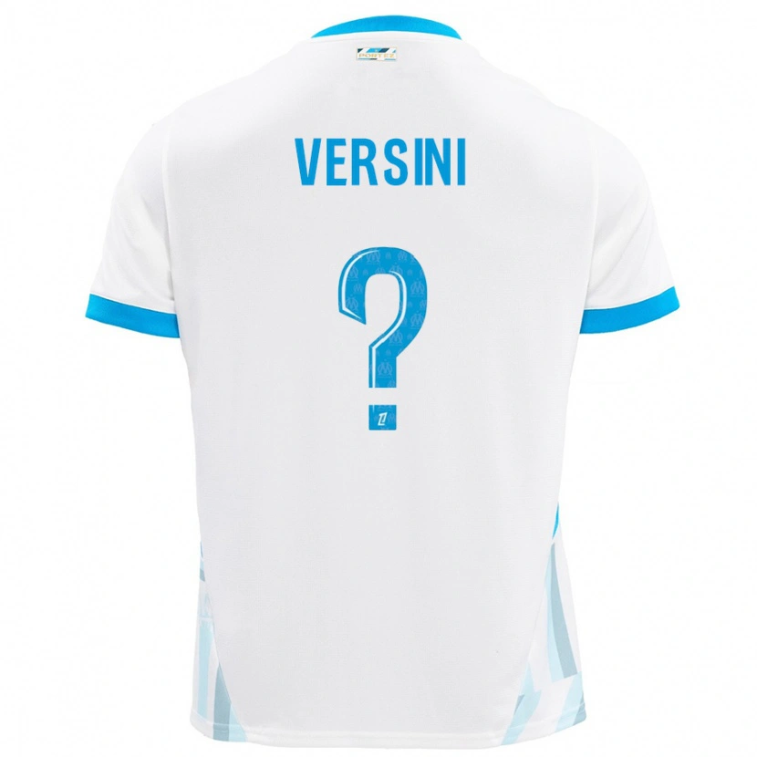 Danxen Donna Maglia Santiago Versini #0 Bianco Azzurro Kit Gara Home 2024/25 Maglietta