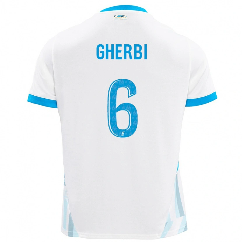 Danxen Donna Maglia Candice Gherbi #6 Bianco Azzurro Kit Gara Home 2024/25 Maglietta
