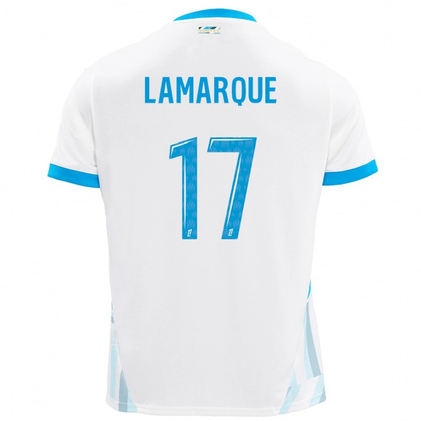 Danxen Donna Maglia Alais Lamarque #17 Bianco Azzurro Kit Gara Home 2024/25 Maglietta