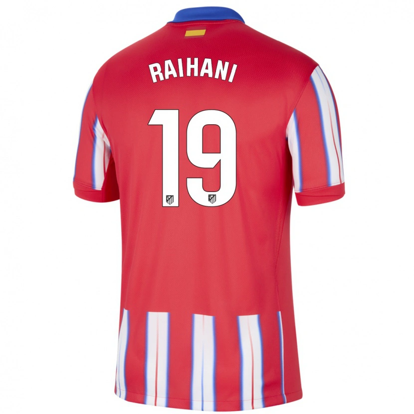 Danxen Donna Maglia Abde Raihani #19 Rosso Bianco Blu Kit Gara Home 2024/25 Maglietta