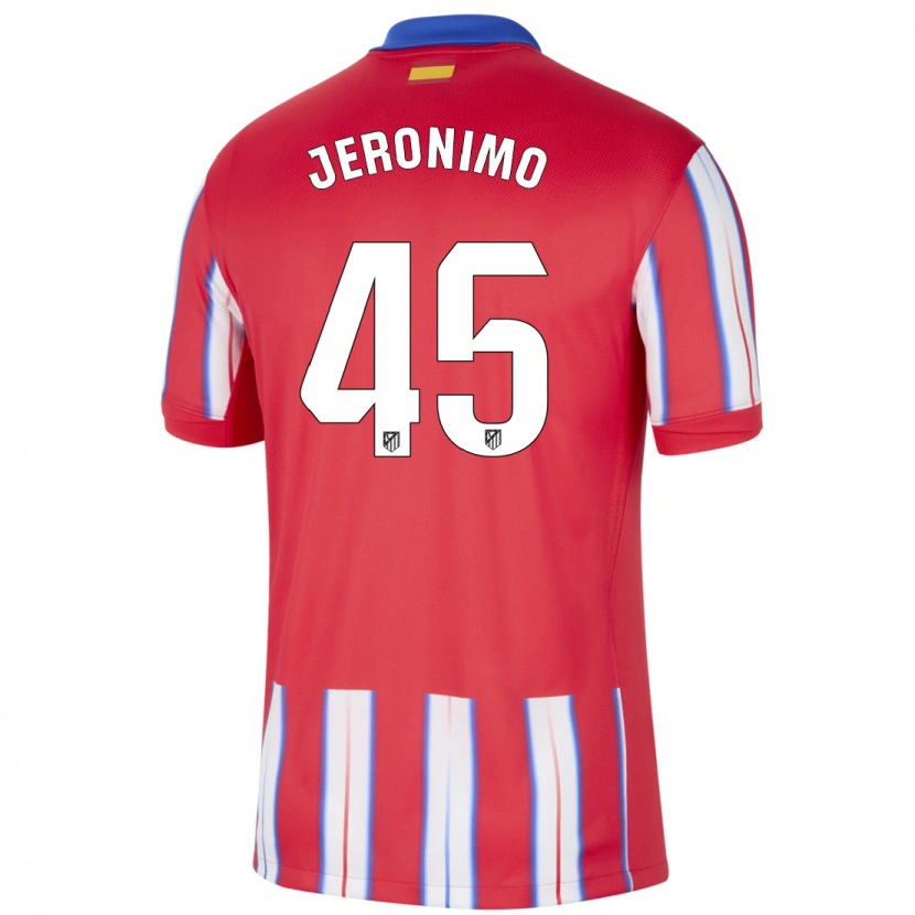 Danxen Donna Maglia Isaiah Jeronimo #45 Rosso Bianco Blu Kit Gara Home 2024/25 Maglietta
