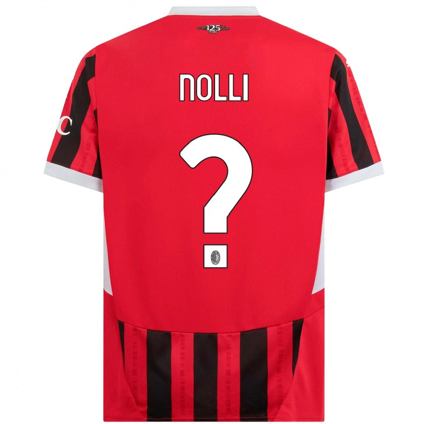 Danxen Donna Maglia Luca Nolli #0 Rosso Nero Kit Gara Home 2024/25 Maglietta