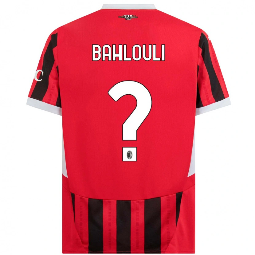 Danxen Donna Maglia Nesrine Bahlouli #0 Rosso Nero Kit Gara Home 2024/25 Maglietta
