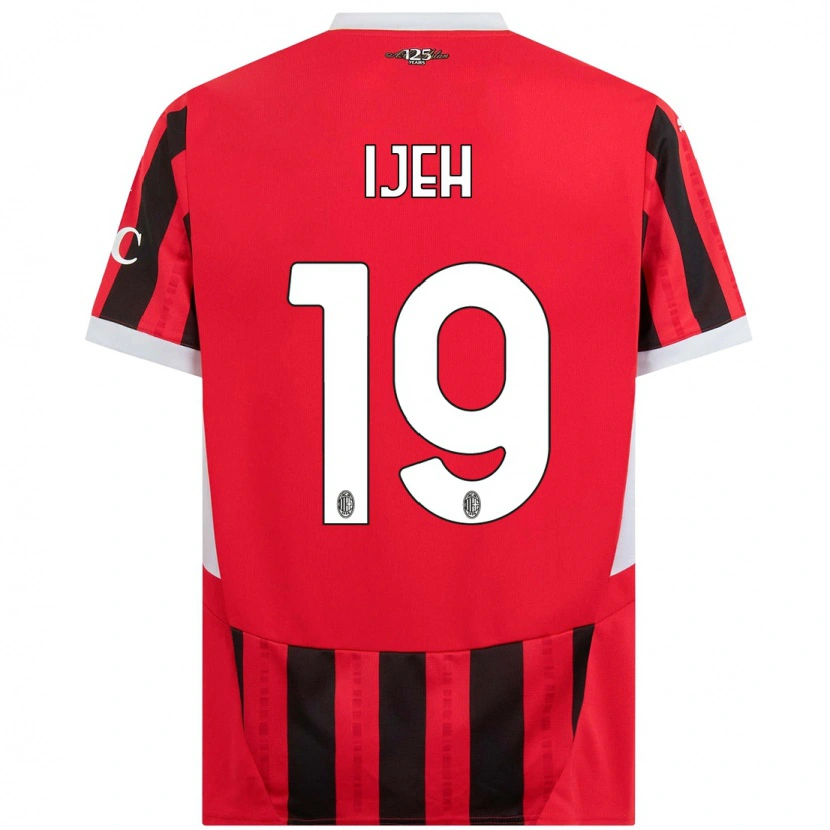 Danxen Donna Maglia Evelyn Ijeh #19 Rosso Nero Kit Gara Home 2024/25 Maglietta