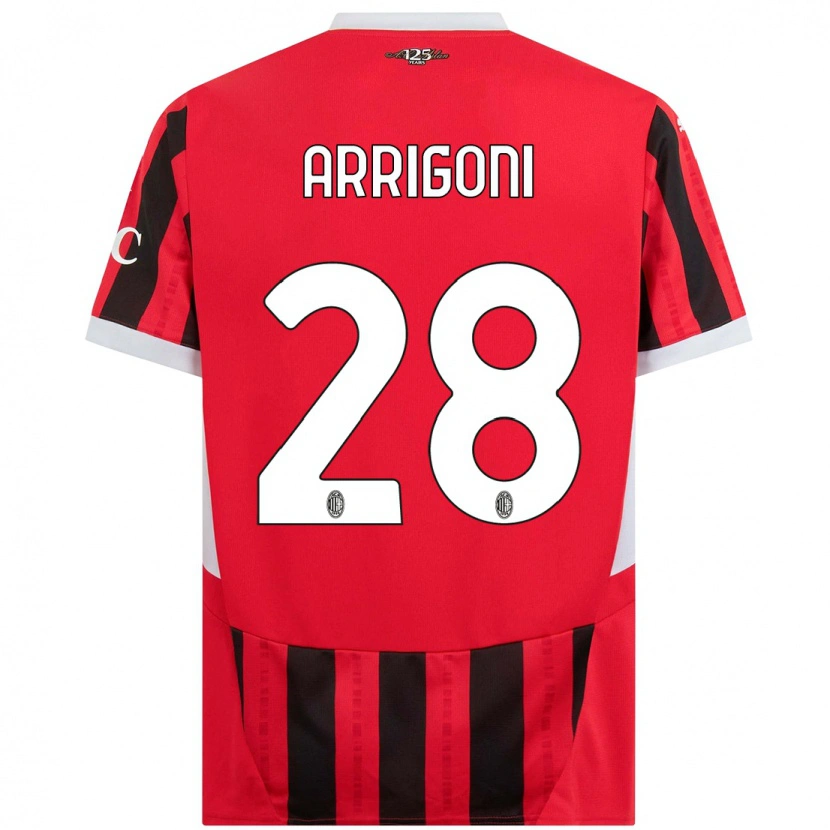 Danxen Donna Maglia Giorgia Arrigoni #28 Rosso Nero Kit Gara Home 2024/25 Maglietta