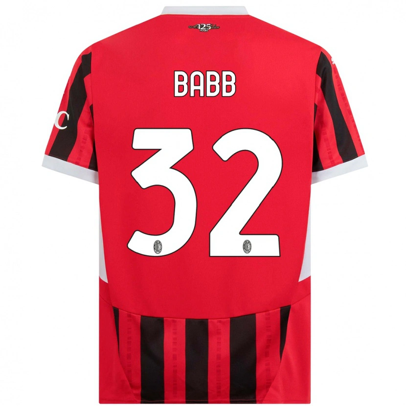 Danxen Donna Maglia Selena Babb #32 Rosso Nero Kit Gara Home 2024/25 Maglietta