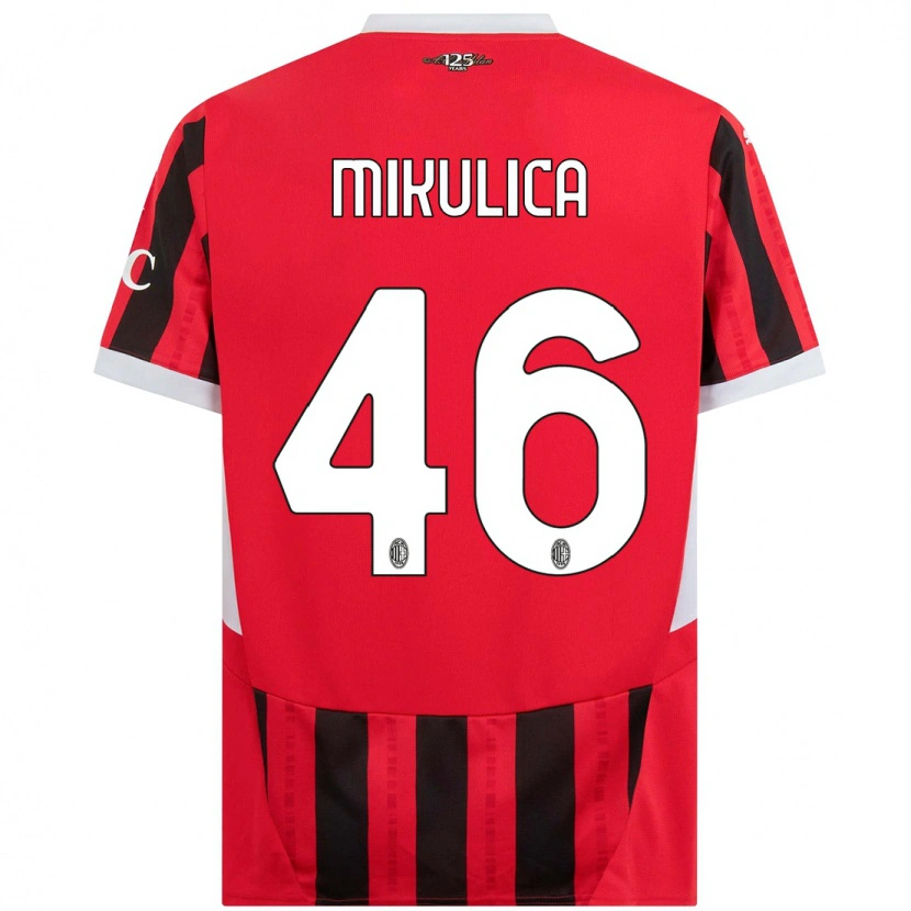 Danxen Donna Maglia Petra Mikulica #46 Rosso Nero Kit Gara Home 2024/25 Maglietta