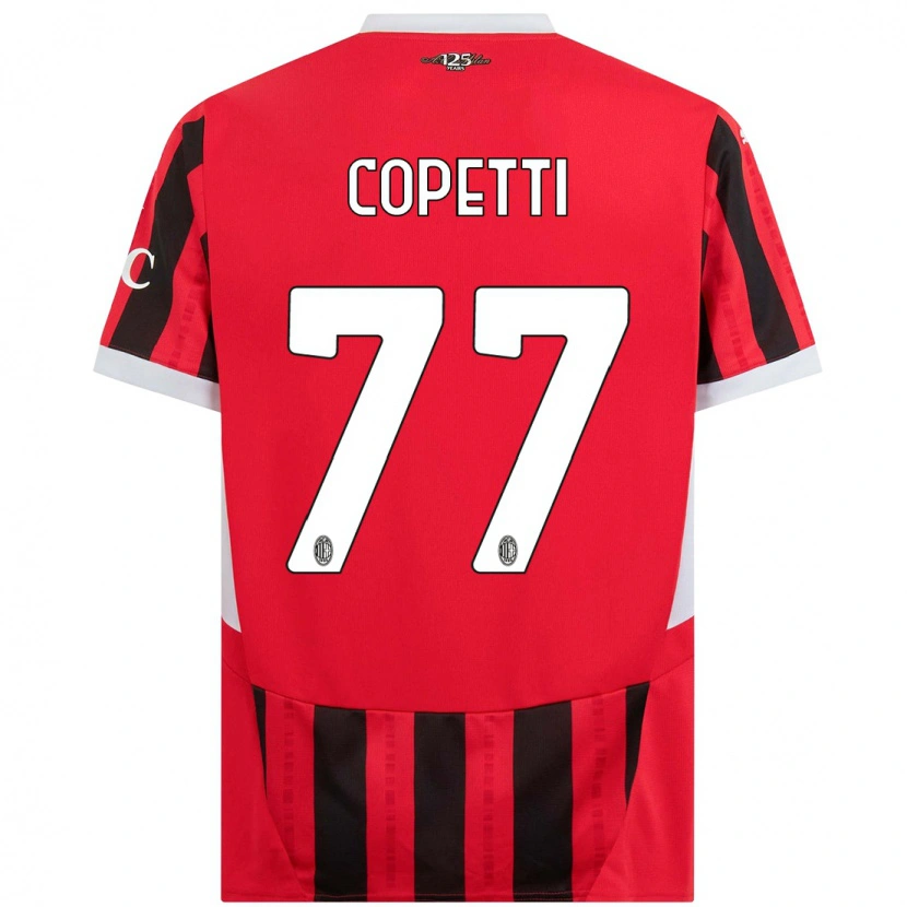 Danxen Donna Maglia Matilde Copetti #77 Rosso Nero Kit Gara Home 2024/25 Maglietta