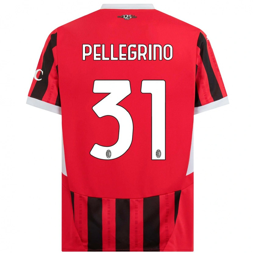 Danxen Donna Maglia Marco Pellegrino #31 Rosso Nero Kit Gara Home 2024/25 Maglietta